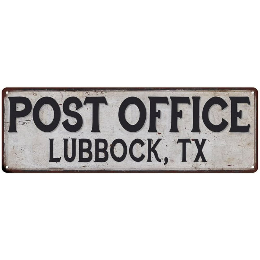 Lubbock, Tx Post Office Sign Vintage 6x18 206180011074