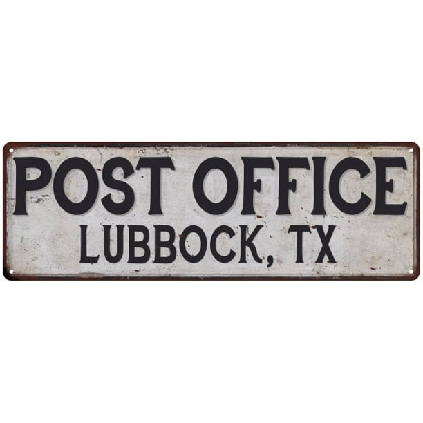 Lubbock, Tx Post Office Sign Vintage 6x18 206180011074