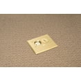 Adjustable Rectangular Floor Outlet Electrical Box Kit with Brass Metal