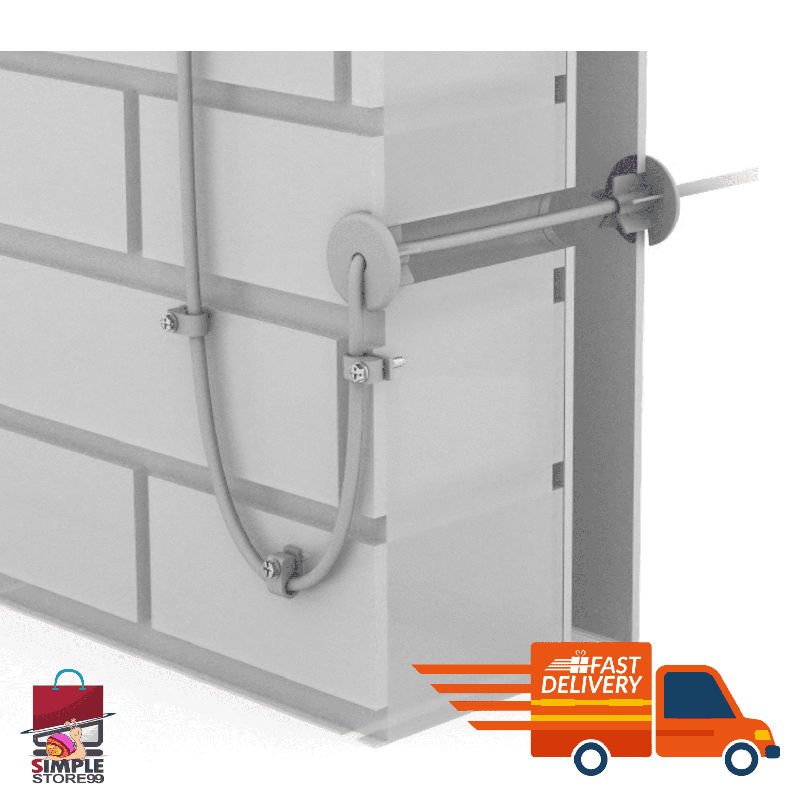 STARLINK CABLE MASONRY ROUTING KIT For V1 or V2 Dish SPACEX FREE 3 DAY