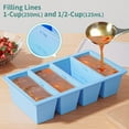 thumbnail image 4 of TINANA Silicone Freezer Tray with Lid 2 Pack, 1 Cup Freezing Food Molds, Make Perfect Soups, Extra Large Ice Cubes for Meal Prep, Sauces, Soups, Stews, Broths, Oven and Dishwasher Safe-Azure, 4 of 6