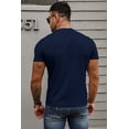thumbnail image 1 of ABPHQTO Camiseta gráfica de manga corta con estampado de naipes para hombre de color azul, 1 of 5
