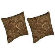 Cinnibar Paisley Burgundy Throw Pillows 2-pack