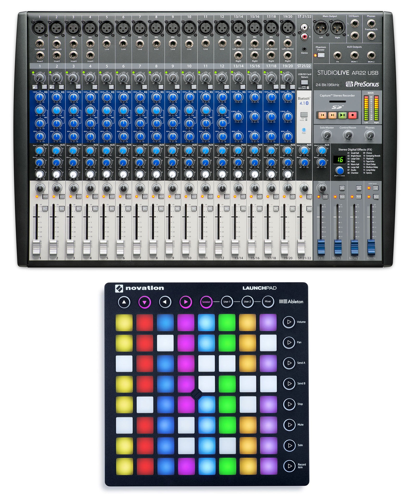 PRESONUS StudioLive AR22 USB Hybrid Digital/Analog Mixer + Launchpad