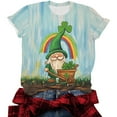 thumbnail image 5 of Ounisa St Patty's Day Shirt Women 2025 Casual Plus Size Short Sleeve Irish Clover Shirts Funny Saint Patrick's Tunic Tops, 5 of 6