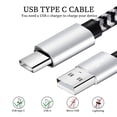 thumbnail image 2 of QQLIKE - Cable USB tipo C, paquete de 5 cables USB C trenzados de nailon 3A, cargador de carga rápida para Samsung Galaxy S9/S8 Note8/9 20 10 S21 S20 S10 Plus C, 2 of 5