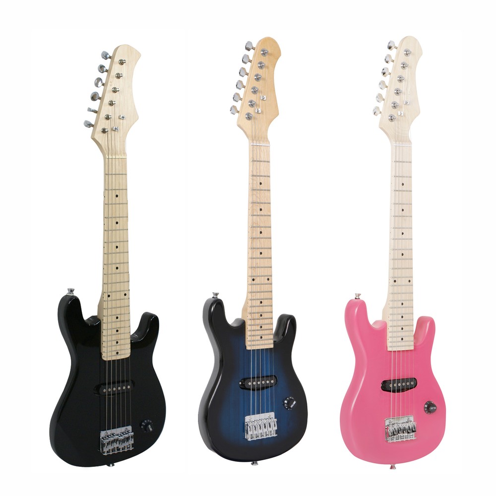 SONGMY Black 30" Kids Electric Guitar with 5w Amp, Complete Guitar Starter Kit with Gig Bag Strap Cable, Strings Picks