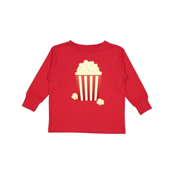 Inktastic Popcorn Movie Treat Boys or Girls Long Sleeve Toddler T-Shirt