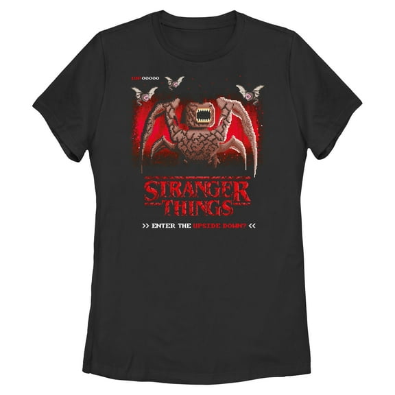Netflix Women's Stranger Things Enter The Upside Down Game T Shirt