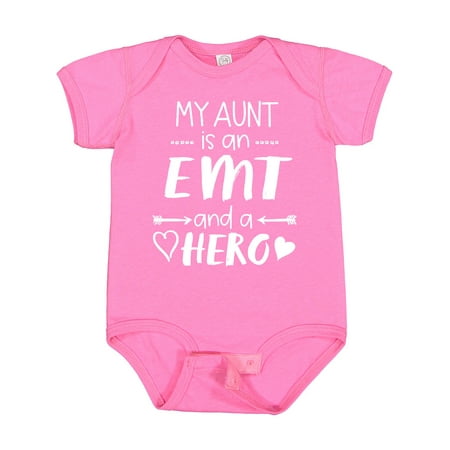 

Inktastic My Aunt is an EMT and a Hero Gift Baby Boy or Baby Girl Bodysuit