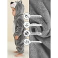 thumbnail image 2 of MICHLEY Unisex Baby Flannel Hooded Romper Animal Ears Costume Warm Jumpsuit for Autumn Winter, 2 of 8
