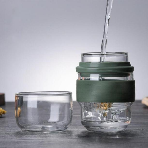 Petite tasse d'eau fraîche créative, tasse en verre en plastique à Double  couche de couleur