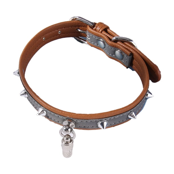 Collar de cuero para gatos con tachuelas para razas pequeñas a medianas grandes El mejor regalo Collares con tachuelas para mascotas Adepaton Accesorios para entrenamiento y limpieza