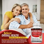 Toplux Berberine with Ceylon Cinnamon and Bitter Melon 2250mg - Metabolic Support Supplement for Overall Wellness for Men & Women 90 Capsules