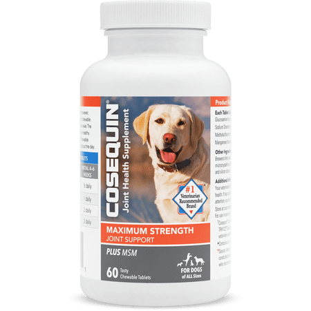 UPC: 0755970407211 | Cosequin Joint Health Supplement for Dogs  Maximum Strength Plus MSM Chewable Tablets 60ct