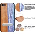 thumbnail image 3 of Labanema Apple iPhone 7 /iPhone 8 Case, Apple iPhone 7 /iPhone 8 Cover with Metal Kickstand, Natural Wood TPU Cover, Anti Scratch Case for Apple iPhone 7 /iPhone 8 (Waves), 3 of 7