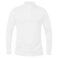 thumbnail image 3 of Brglopf Men's Workout Tops Stand Collar Long Sleeve Muscle Shirts Trendy 1/4 Zipper Fleece Lined Thicken Athletic Pullover Tops, 3 of 4