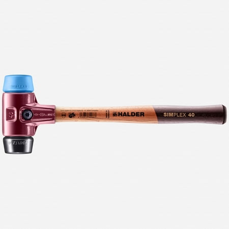 

Halder Simplex Mallet with Soft Blue Rubber/Black Rubber Inserts and Cast Iron Housing 1.57 / 22.58 oz.