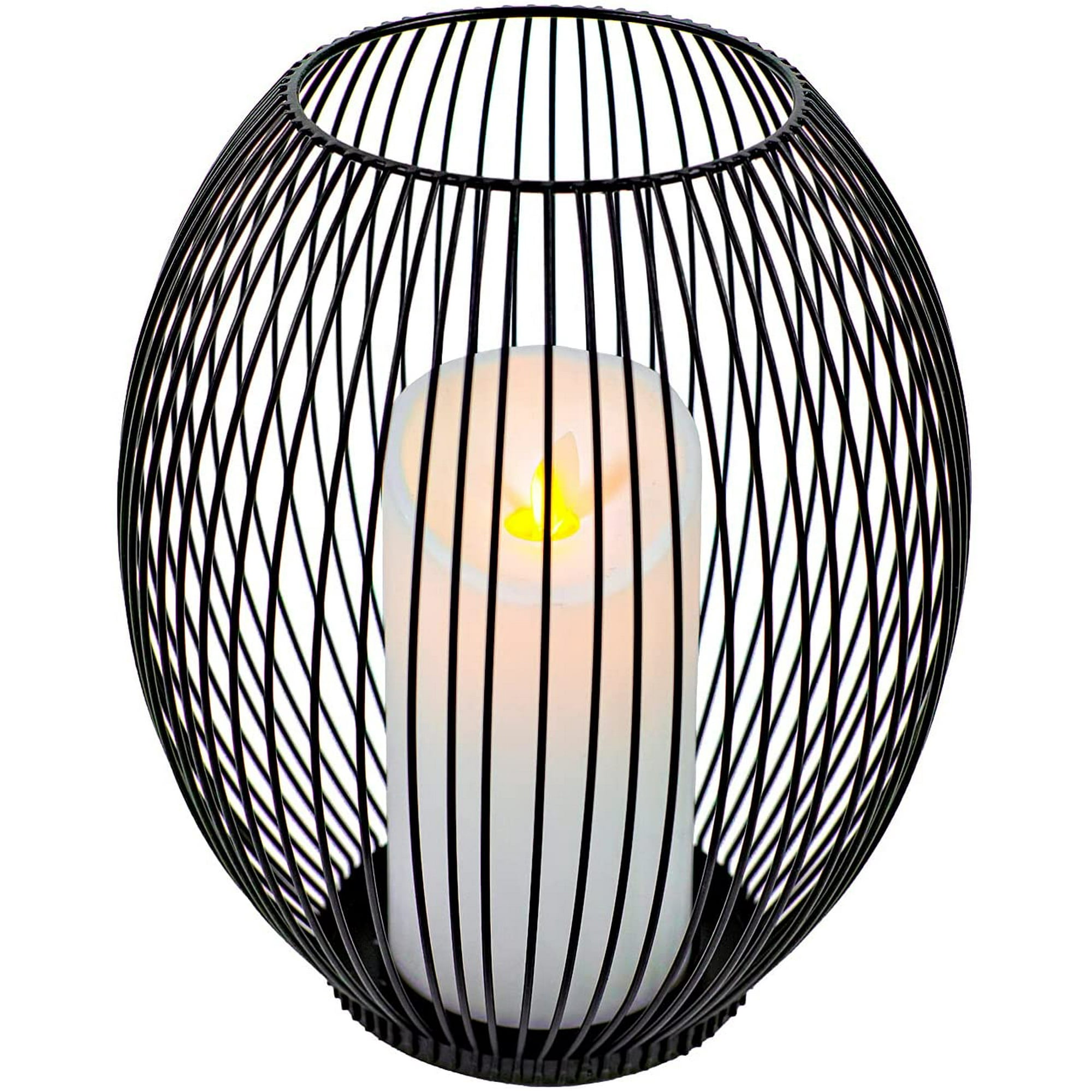 Large Metal Candle Holder - Outdoor Lanterns for Patio - Iron