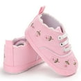 thumbnail image 5 of GERsome Soft Adorable Baby Shoes Newborn Infant Baby Girls Floral Crib Shoes Soft Sole Anti-slip Sneakers Canvas, 5 of 8