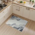 thumbnail image 2 of ODIKA 3'x5' Washable Area Rug Non-Slip, Flatweave, Easy Care Under Abstract Plush Swirl Gentle Ombre Gradient Transitions for Hallway, Laundry Room, 2 of 7