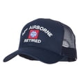 thumbnail image 2 of 82nd Airborne Retired Embroidered Solid Cotton Mesh Pro Cap - Navy OSFM, 2 of 5