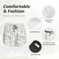 thumbnail image 4 of Gukieu Aerial Flora Print Women's Sports Shorts with Drawstring Elastic Waistband for Running, Yoga, Fitness-Medium, 4 of 7