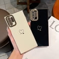 thumbnail image 5 of Compatible for Samsung Galaxy Note 10 Pro/Plus,Cute Plating Love Hearts Pattern Case with Camera Lens Protection,Soft TPU Bumper Electroplated Case for Girls Women,White, 5 of 5
