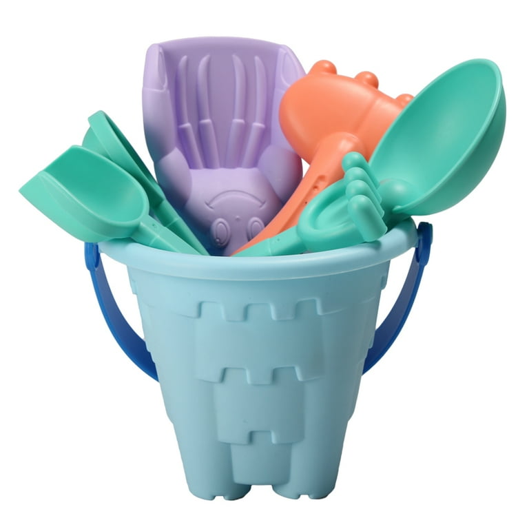 JOYIN 24 Pcs Beach Sand Toys Set with Mesh Bag Includes Sand Water Wheel Sandbox Vehicle Sand Molds Bucket Sand Shovel Tool Kits Eco Friendly
