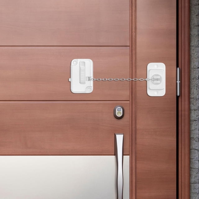 Cerradura de seguridad para niños, cerradura de ventana, restrictor de ventana sin llave, cerradura de cadena de seguridad para cajón, nevera, ventana