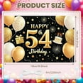 thumbnail image 2 of Golden Theme Happy 54th Banner Sparkling Stars Birthday Display Balloon Decor Gift Box Design 54th Backdrop for 54th Birthday Party Adult Birthday Celebration Indoor Party Decor, 2 of 9