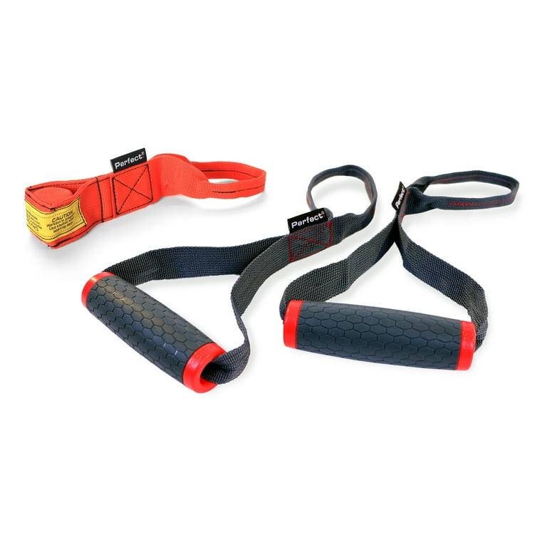 Perfect Fitness Resistance Bands Kit with Handles Door Anchor and Workout Guide
