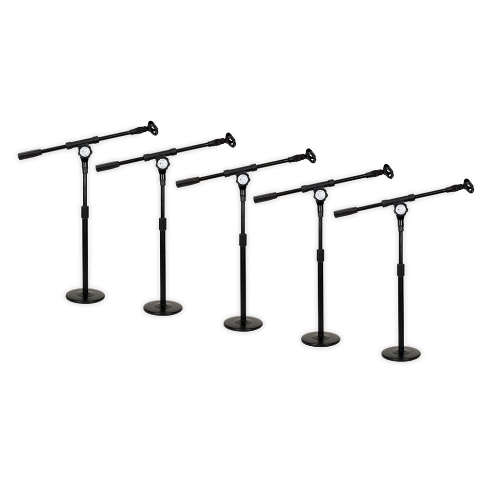Podium by Goldwood MS4MC2 Tabletop Microphone Stands with Fixed Clips 5