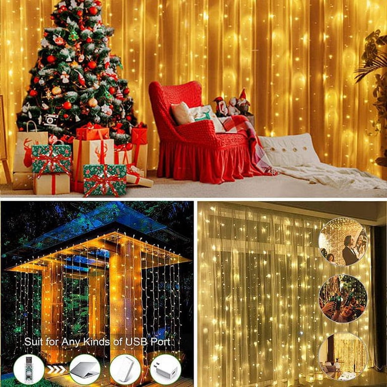 AI Smart Curtain Lights With 441 LEDs – Color Changing, Music Sync, DIY App Control | 5.5x5.6ft For Bedroom, Party, Wedding, Holiday Decor