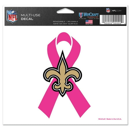 New Orleans Saints Official NFL 4 inch x 6 inch Car Window Cling Decal by Wincraft
