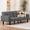 Dark Gray, variant on COMHOMA 76" Futon Sofa Bed PU Convertible Sofa with Adjustable Backrest Folding Sleeper Sofa,Black