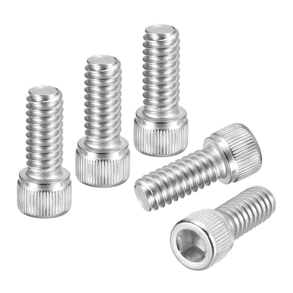 1/4"-20x1/2" Socket Head Cap Screws Bolts - 10Pack - 304 Stainless Steel Hex Head Metric Screws - Silver
