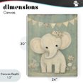 thumbnail image 4 of Stupell Industries Cottage Elephant with Overhead Banner Canvas Art, 24 x 30, by Ink Drop Loft, 4 of 8