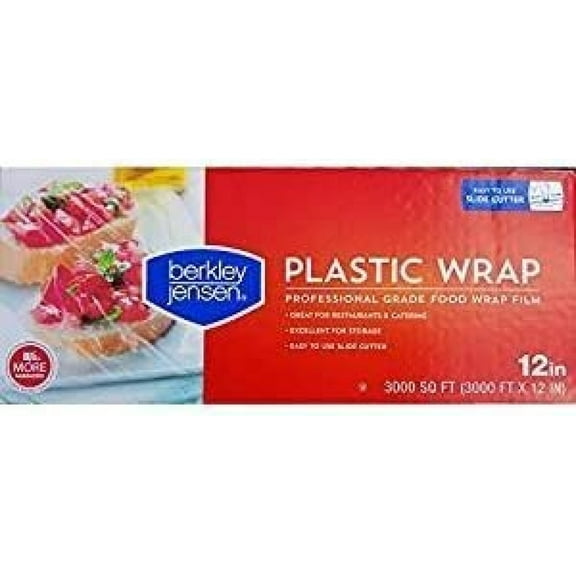 Berkley Jensen 12" x 3,000 Plastic Film Wrap - Clear