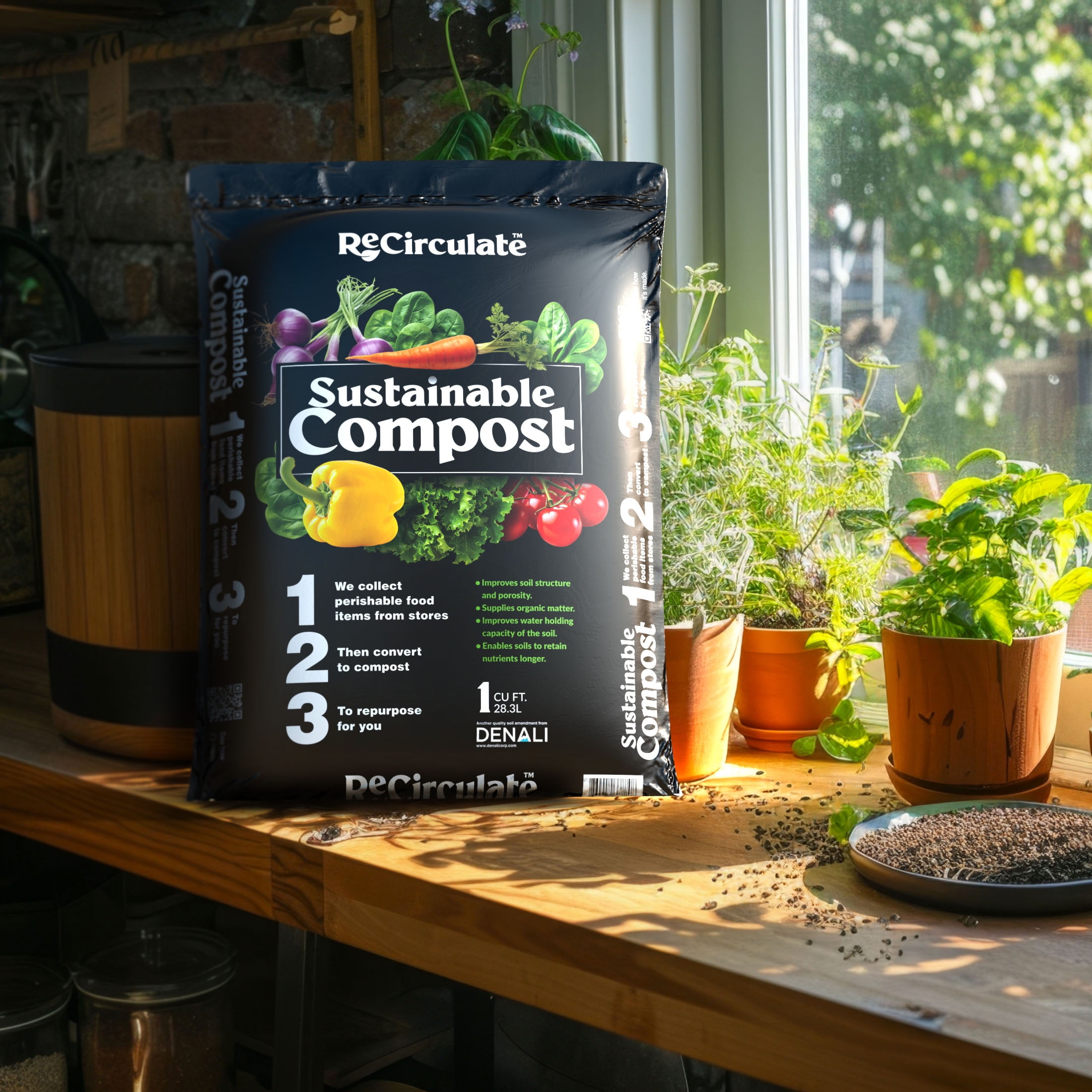 ReCirculate Sustainable Compost Garden Soil 1 cu. ft.