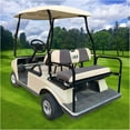 thumbnail image 3 of 10L0L Golf Cart Front Back Seat Cover Set for EZGO TXT RXV & Club Car DS 4 Passenger,Golf Cart Accessories, Gray+Beige, 3 of 8