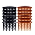 thumbnail image 2 of 12pcs 17 dientes de plástico pinza de pelo peinados Vintage peinados laterales peines 8x5cm (6pcs café oscuro + 6pcs negro), 2 of 5