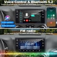 thumbnail image 6 of 7" Car Radio Stereo Apple CarPlay Android 15 GPS Nav For Jeep Wrangler 2007 2008 2009 2010 2011-2017, 6 of 12