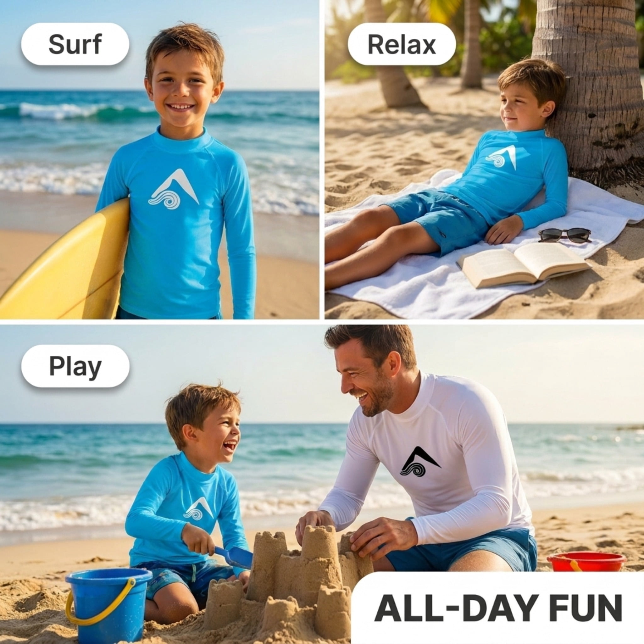 Kanu Surf Boys' Platinum Rashguard