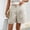 Beige, variant on Women's Elastic Waist Wide Leg Shorts Ruffled Solid Work Shorts With Pockets Women Shorts Bronze M