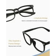 thumbnail image 3 of Somnr Blue Light Filter Computer Glasses for Blocking UV Blue Ray Minimize Headache [Anti Digital Eye Fatigue] Transparent Lens, Unisex - Black, 3 of 6