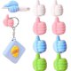 thumbnail image 1 of 8pcs Creative Thumbs Up Shape Interesting Usb Cables Rack Wall Hook Clip Holder, 1 of 5