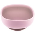 thumbnail image 4 of Beille 1pc Pink Baby Feeding Essentials Square Silicone Suction Bowl Ages One Up, 4 of 5