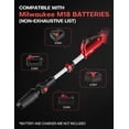thumbnail image 3 of Cordless Leaf Blower for Milwaukee M18 Battery 31000 RPM Brushless Motor, 60° Adjustable Head, Telescopic Pole up to 36 Inches, 3-Speed, Lock-On Switch (Bare Tool）, 3 of 10