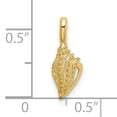 thumbnail image 3 of 14K Yellow Gold Solid Polished Finish Mini Conch Shell Pendant, 3 of 4